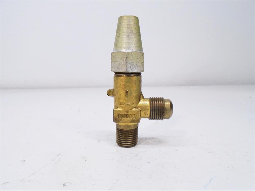 LOT of (3) Henry Packed Brass Angle Valves, 1/2" MPT x 5/8" Flare, #7768-B